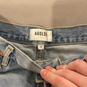 AGOLDE parker denim shorts